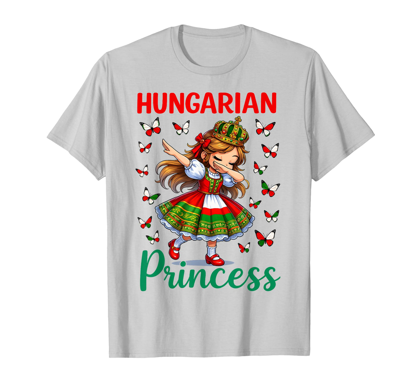 Hungarian Princess Dabbing Girl Cute Magyar Pride for Girls T-Shirt
