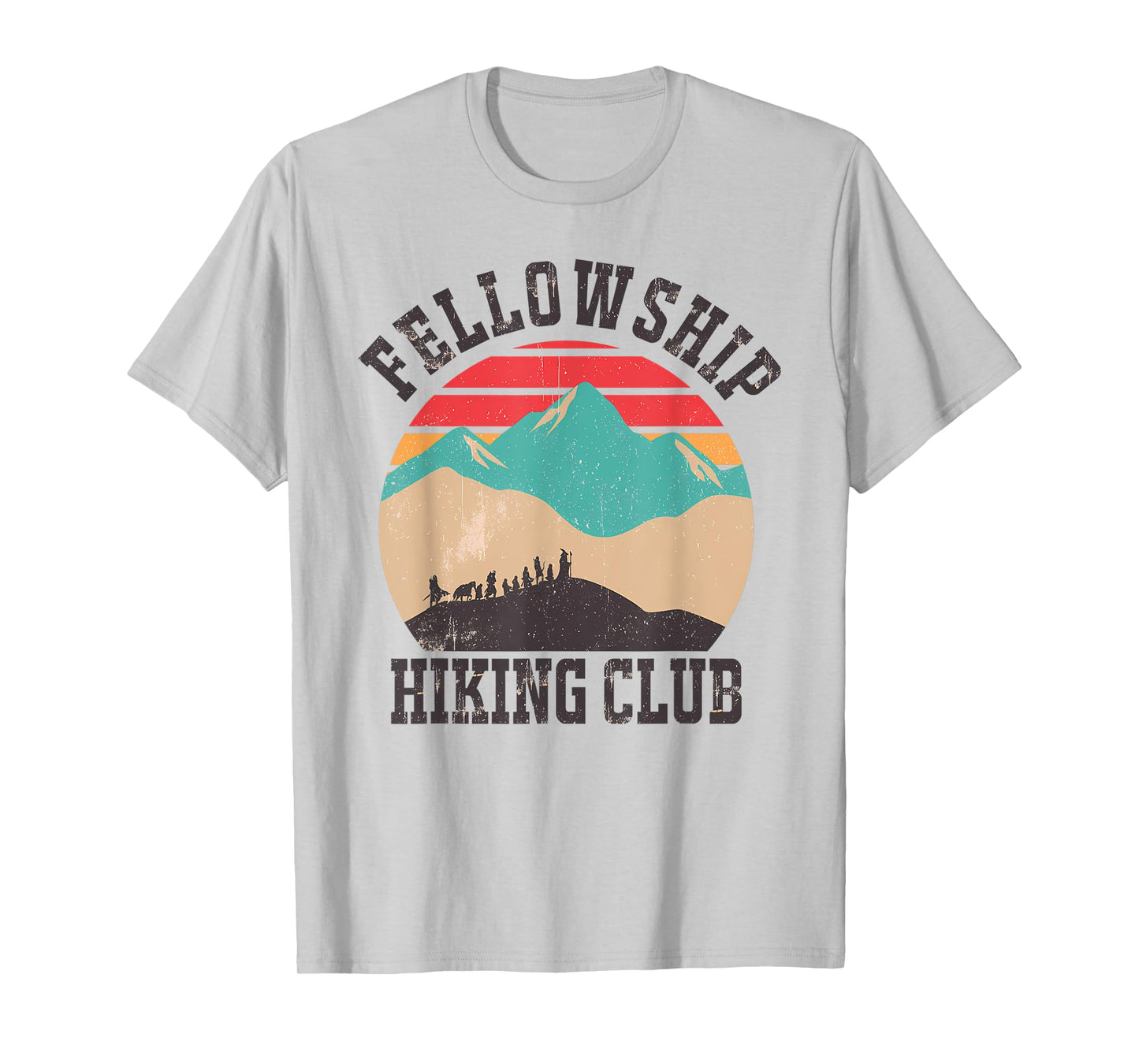 Vintage Fellowship Hiking Club Mountian Sunset T-Shirt