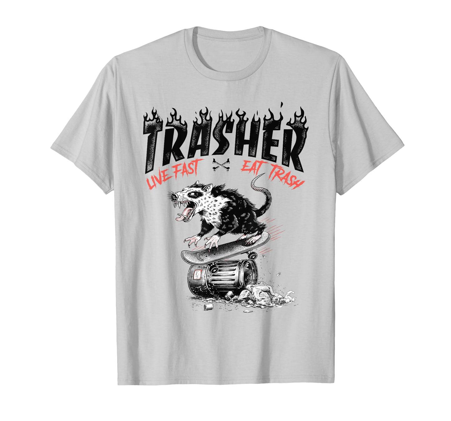 Vintage Rad Opossum Trasher Skater Tee - Funny Skateboad T-Shirt