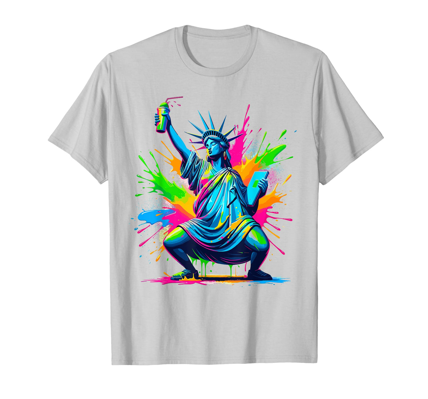 Soca Statue Of Liberty Dancing New York Dutty Mess Fete T-Shirt