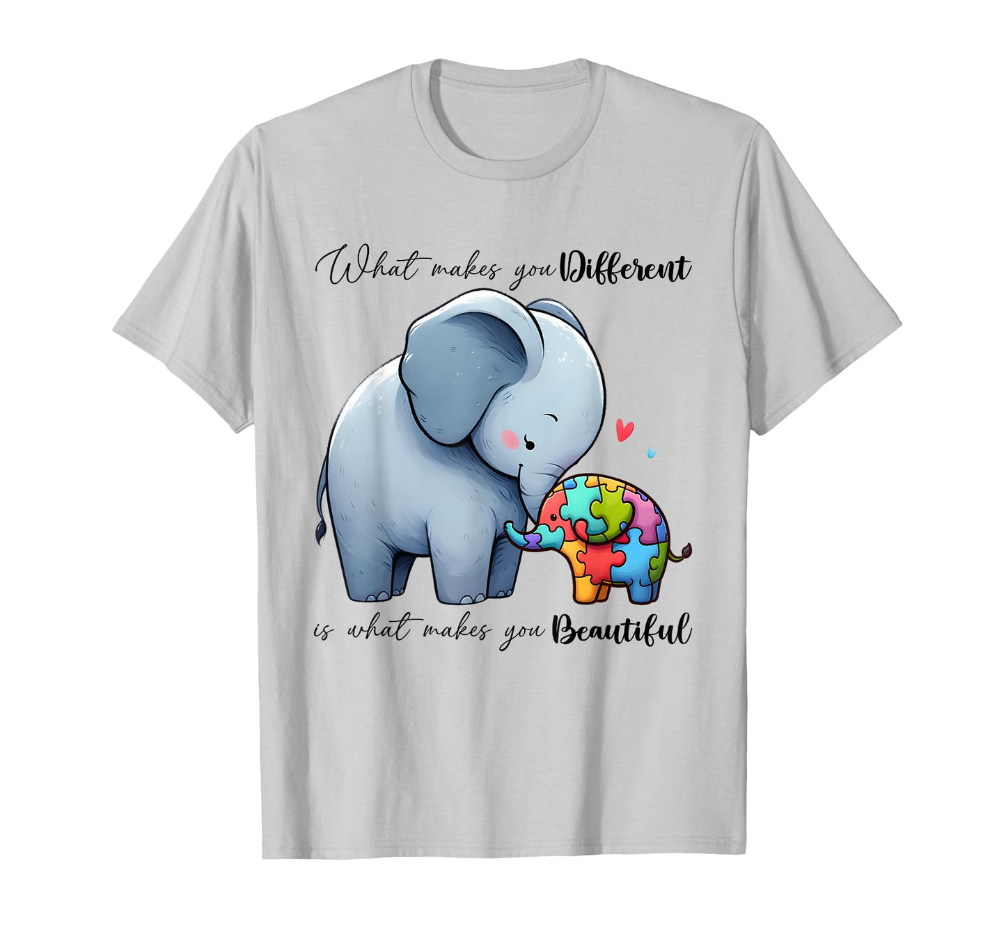 What Makes You Different Elephant Mom Autism Child Awareness T-Shirt