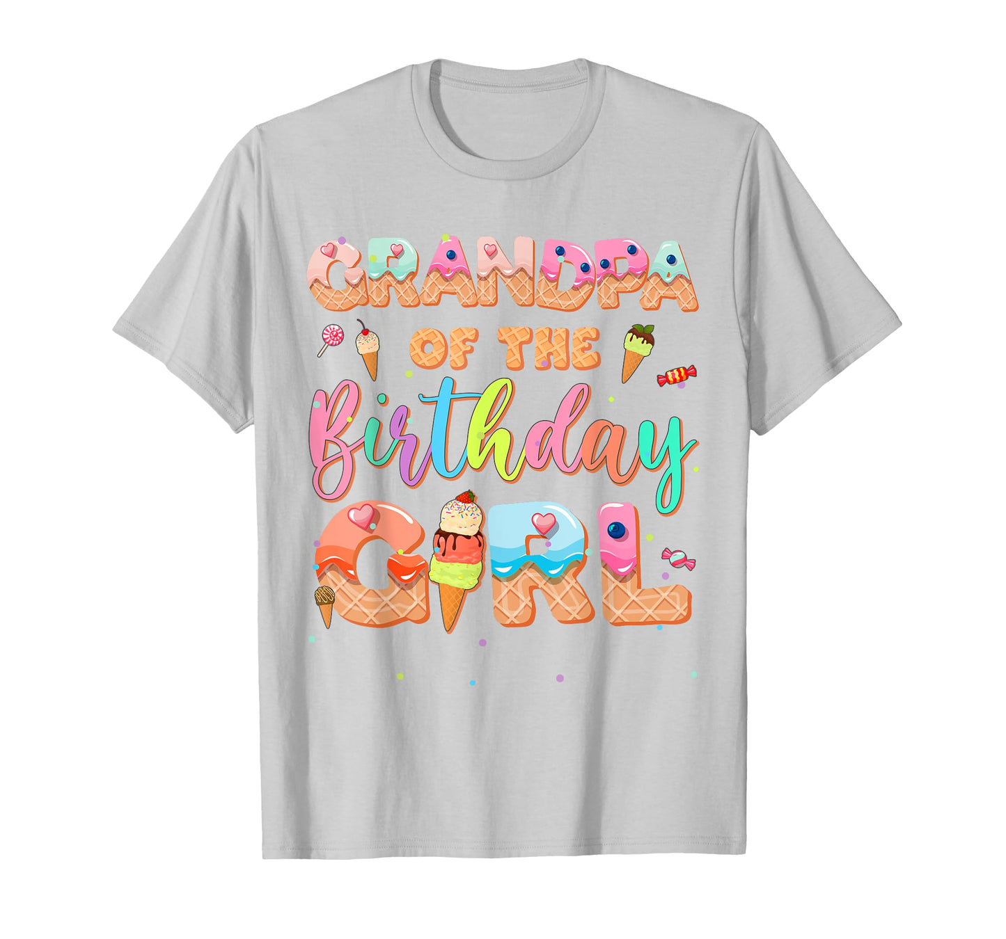 Grandpa Of The Birthday Ice Cream Family Matching Party T-Shirt