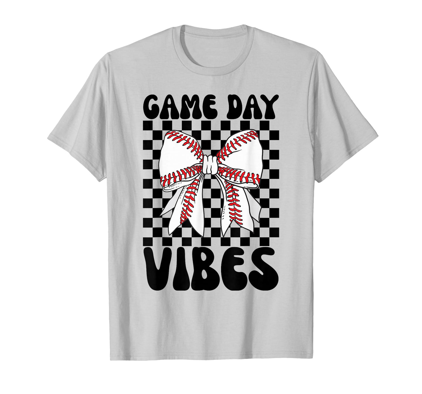 Game Day Vibes Coquette Bow Baseball Mama for Women T-Shirt