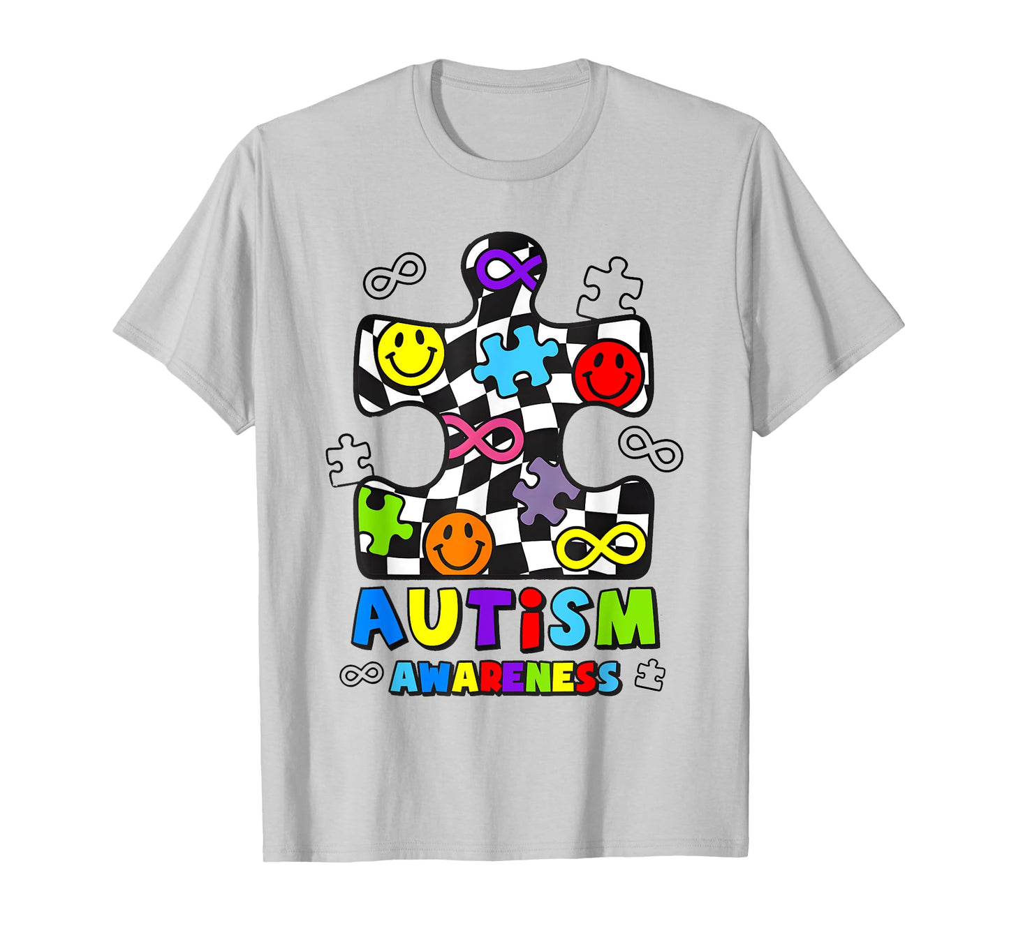 Autism Awareness Puzzle Piece Autism Mom Brother T-Shirt