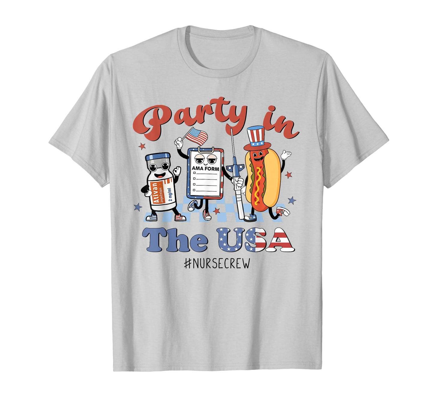 4th Of July Nurse Party in the USA ICU Nurse Crew ER EMS CNA Women Men T-Shirt
