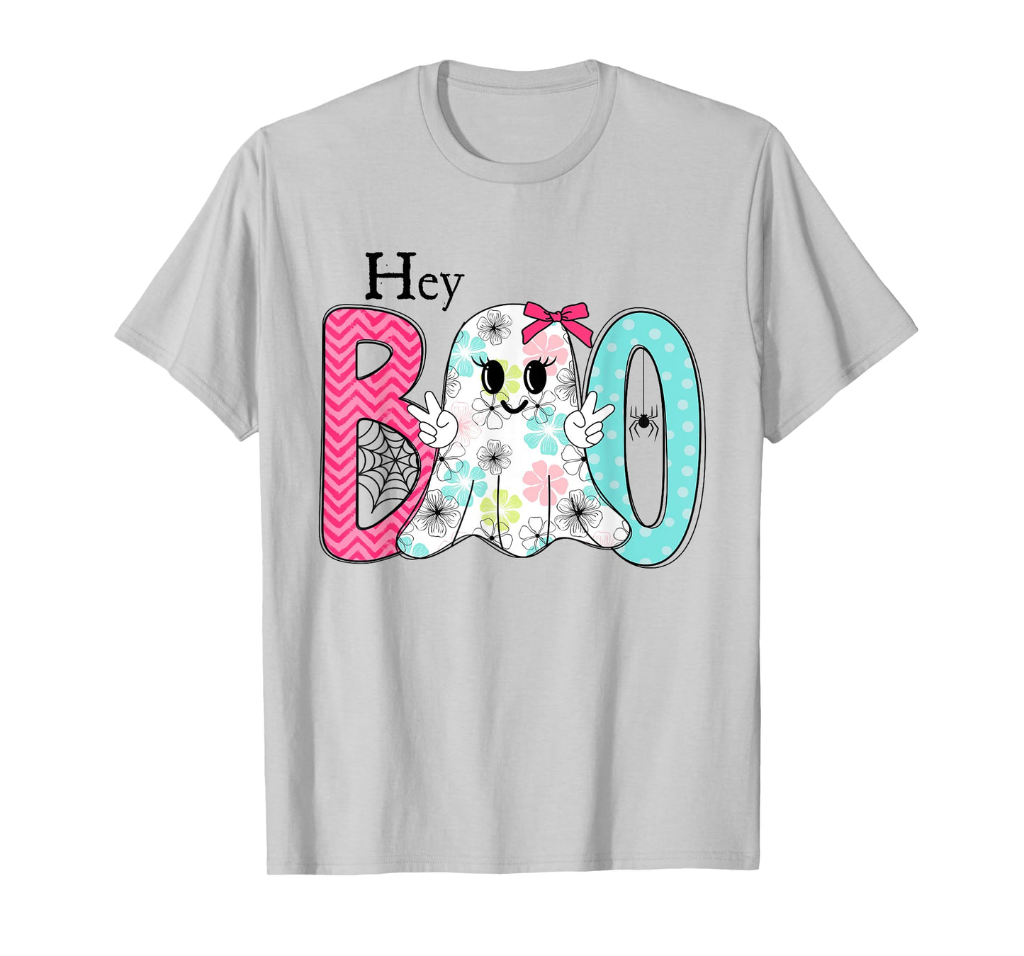 Hey Boo Funny Halloween Pun Ghost Spooky Toddler Boy Girl T-Shirt