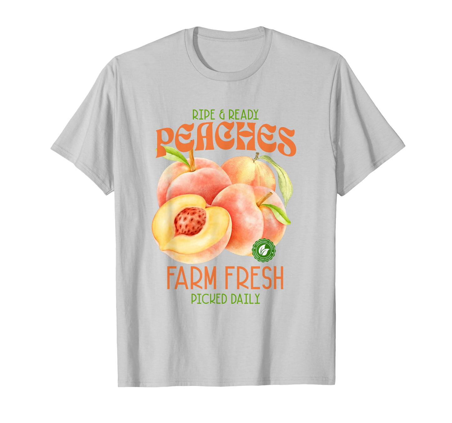 Farm Fresh Peaches Hand Picked Vintage Fruit Retro Peaches T-Shirt