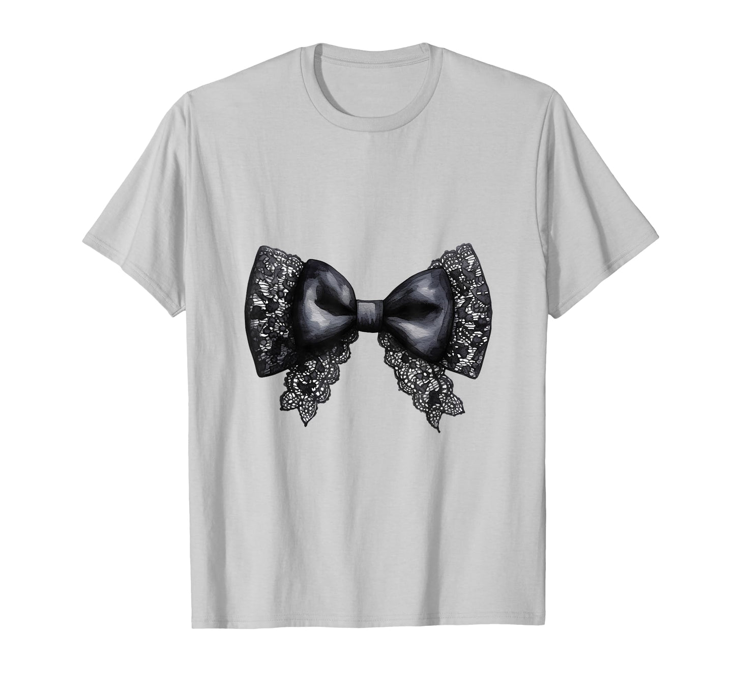 Black Lace Bow Design Girly T-Shirt