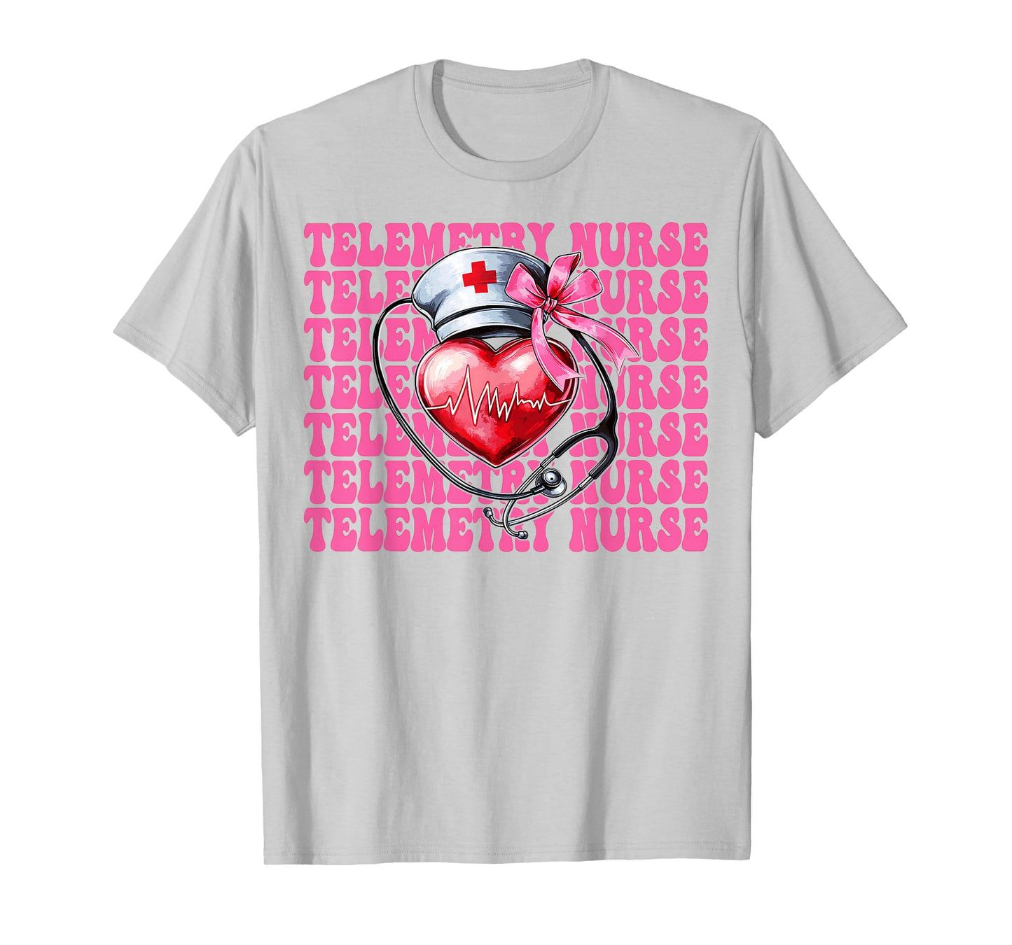 Telemetry Nurse Cardiac Nurse VICU ICU CICU Cardiology Girl T-Shirt