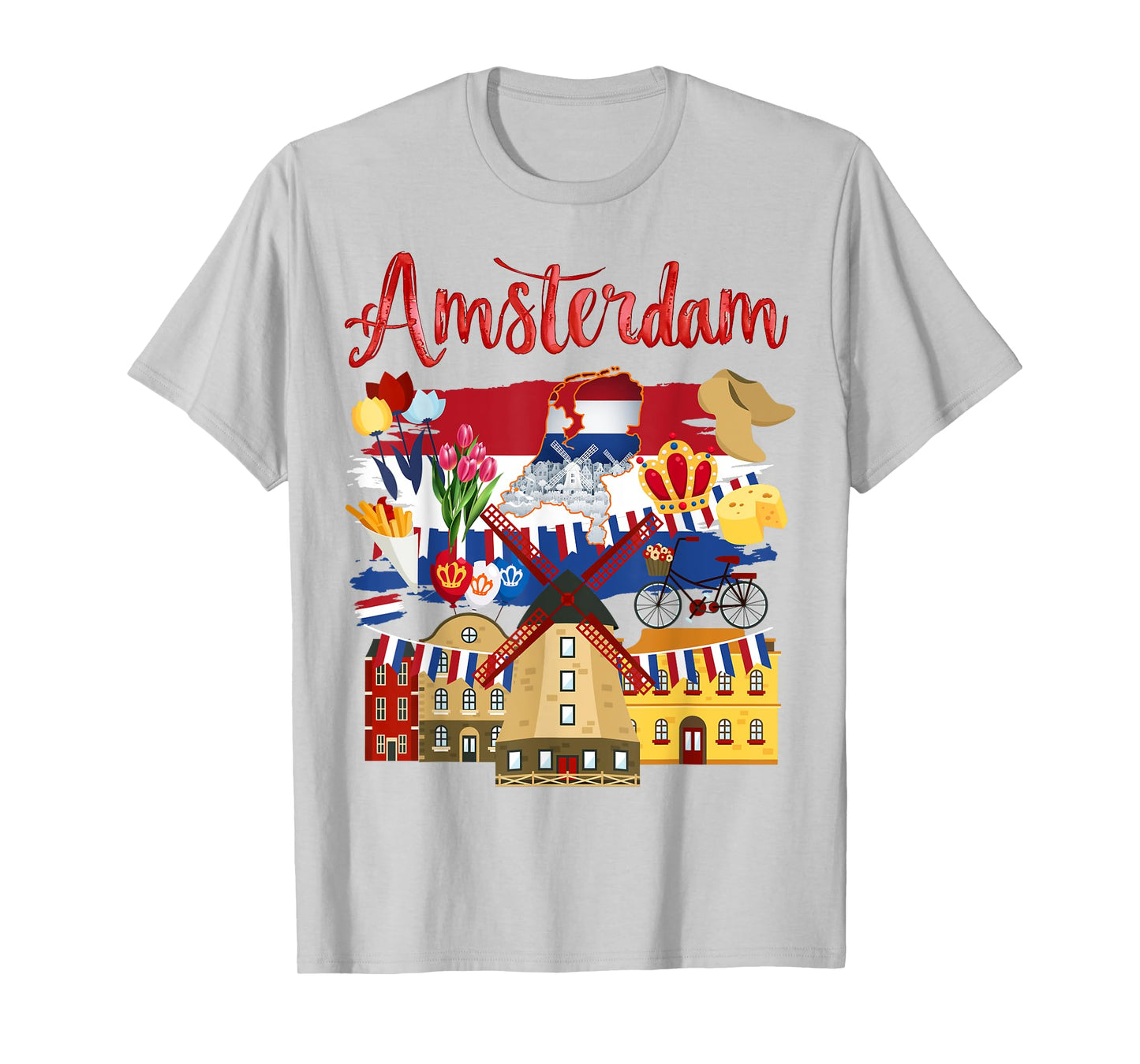 Amsterdam Outfit Idea For Kids & Holland Netherlands Flag T-Shirt