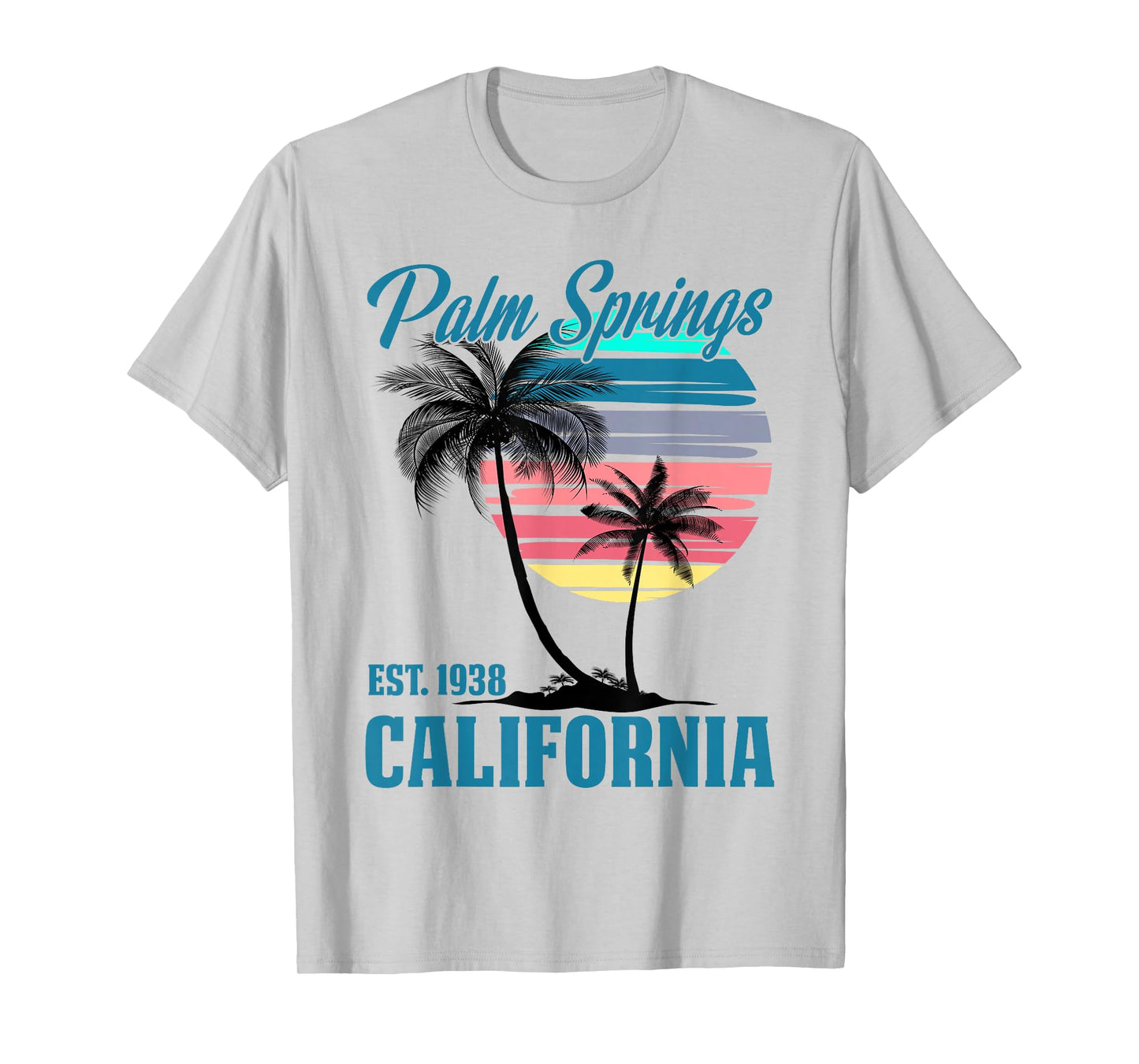Retro Palm Springs California Beach Vibes Summer Vacation T-Shirt