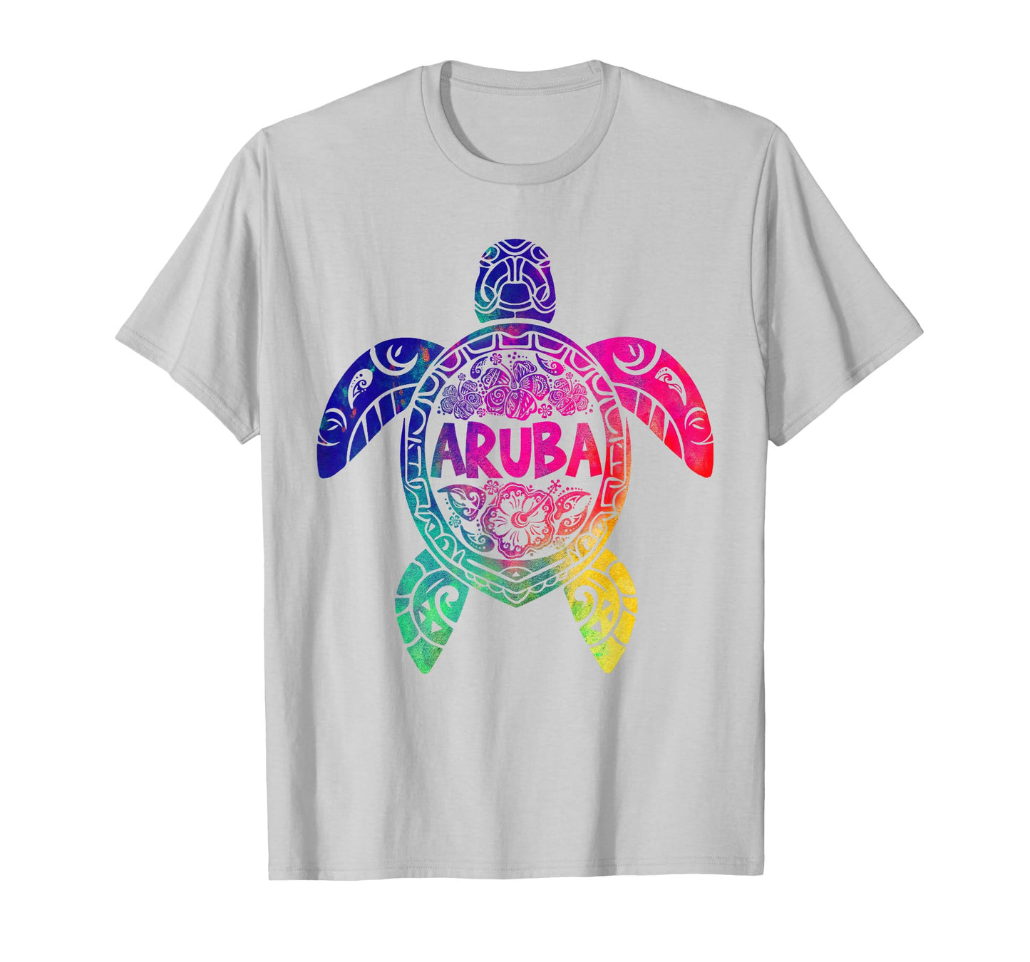 Tribal Aruba Tie Dye Sea Turtle Aruba Beach Vacation T-Shirt