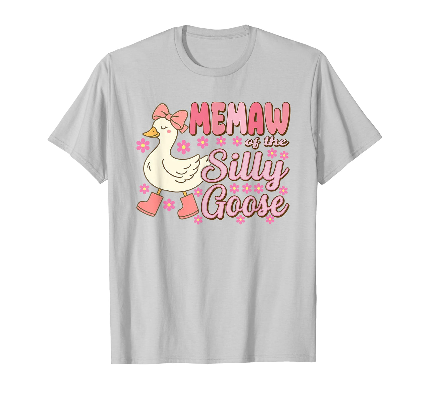 Memaw Goose On The Loose Funny Birthday Matching Family T-Shirt