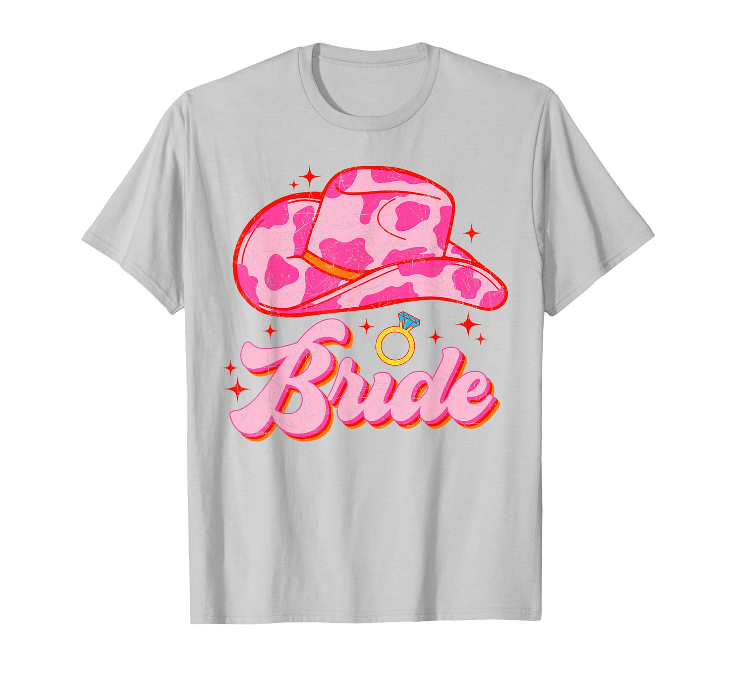 Bride Country Cowgirl Hat Western Bachelorette Party T-Shirt