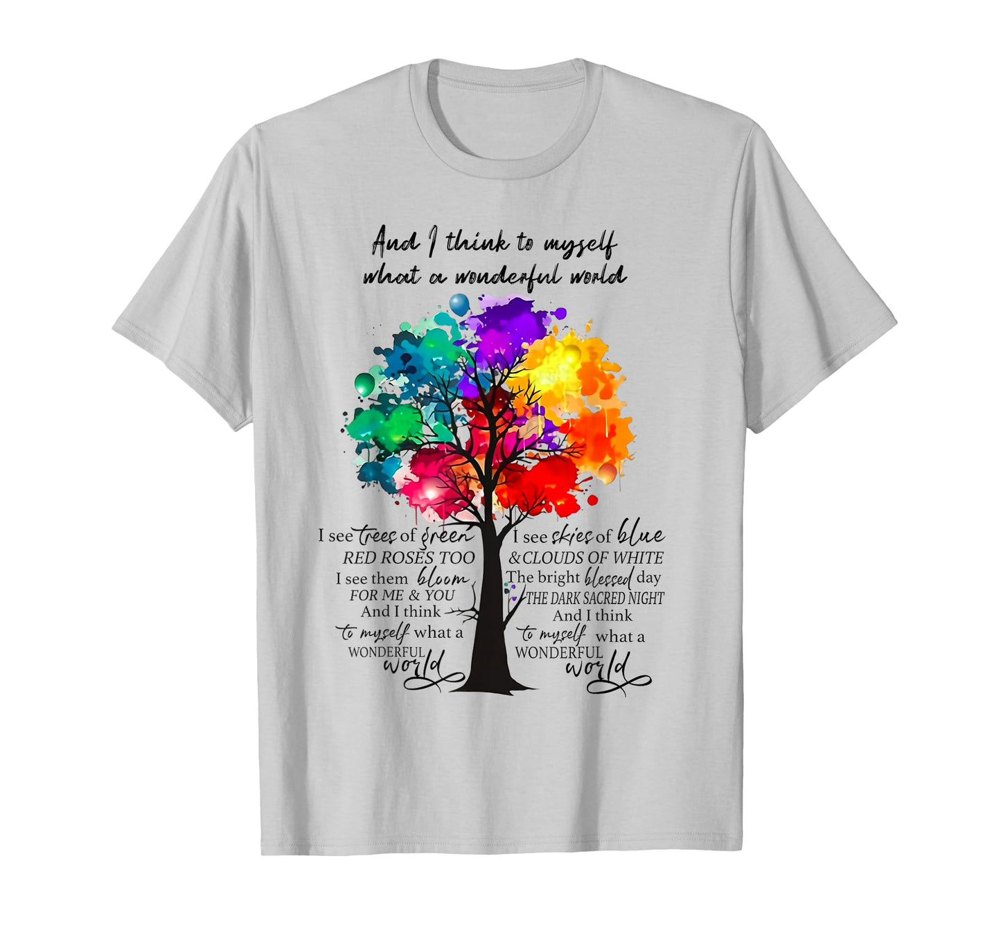 what a wonderful world positive thinking tree T-Shirt