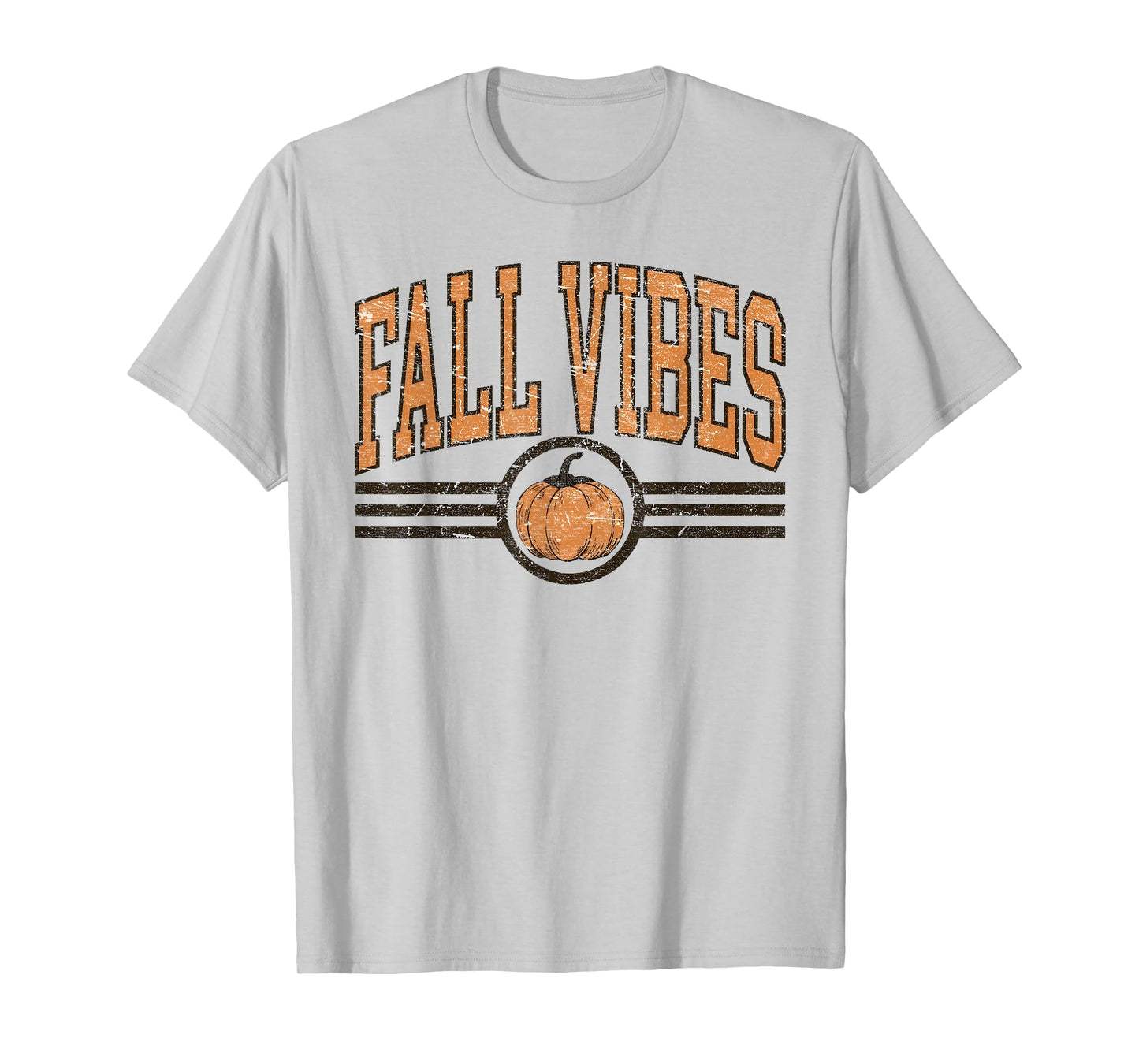 Fall Vibes Pumpkin Season Autumn Leaves Thanksgiving Vintage T-Shirt