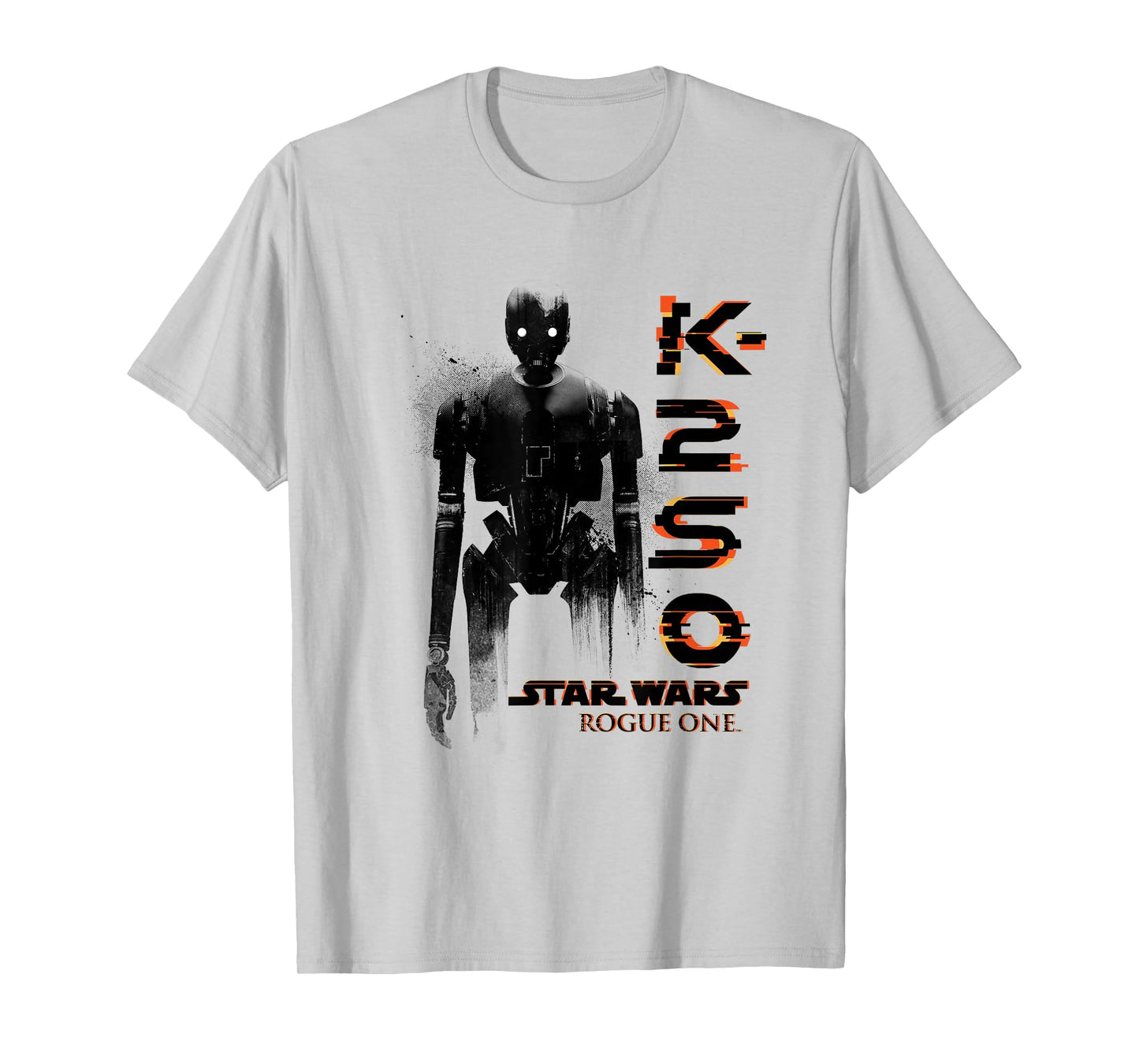 Star Wars Rogue One K-2SO Splat Paint Silhouette Chest Logo T-Shirt