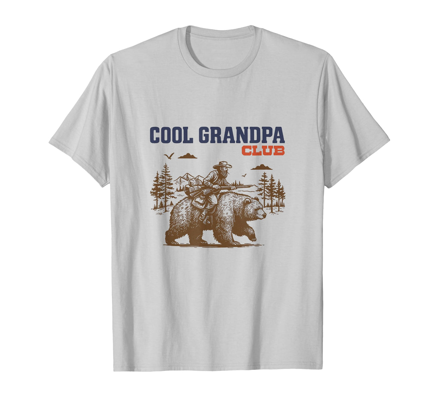 Cool Funny Grandpa Club Bear Vintage Adventure Outdoorsmen T-Shirt