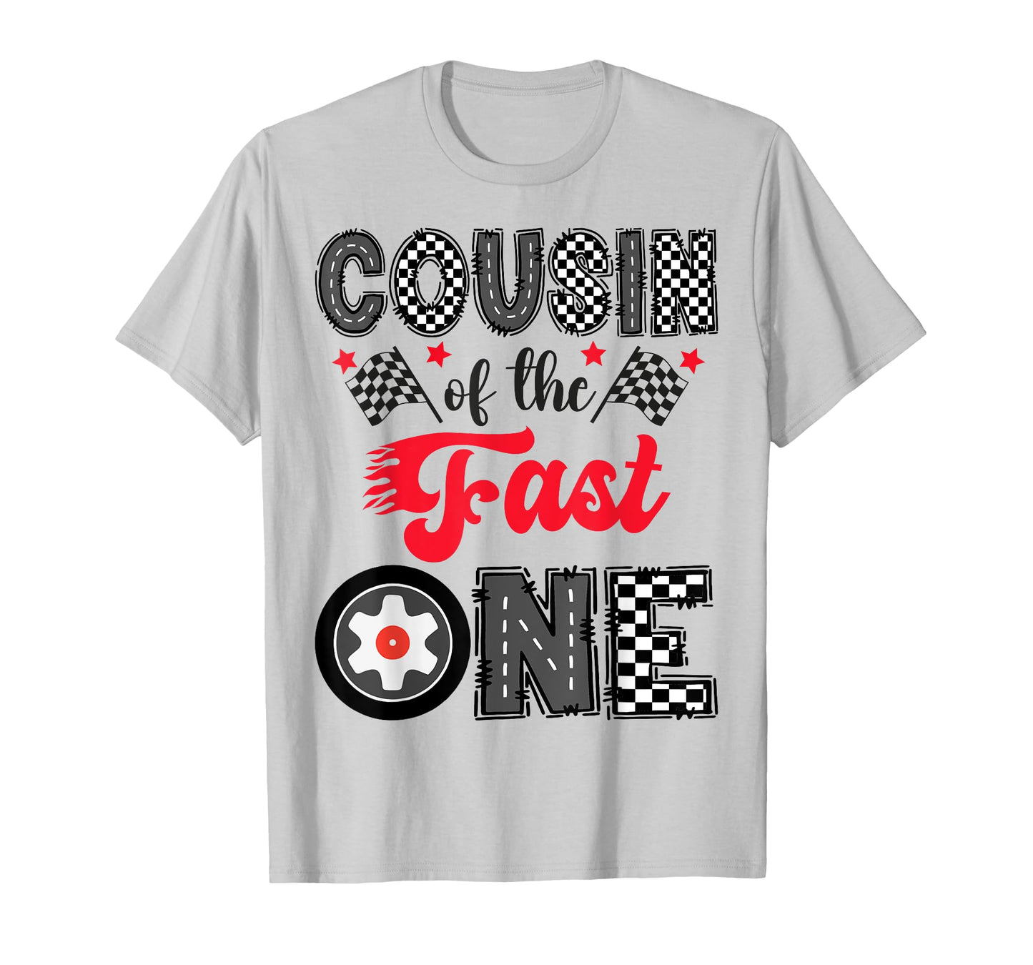 Cousin Of The Fast One Car Racing 1St Birthday Boy T-Shirt