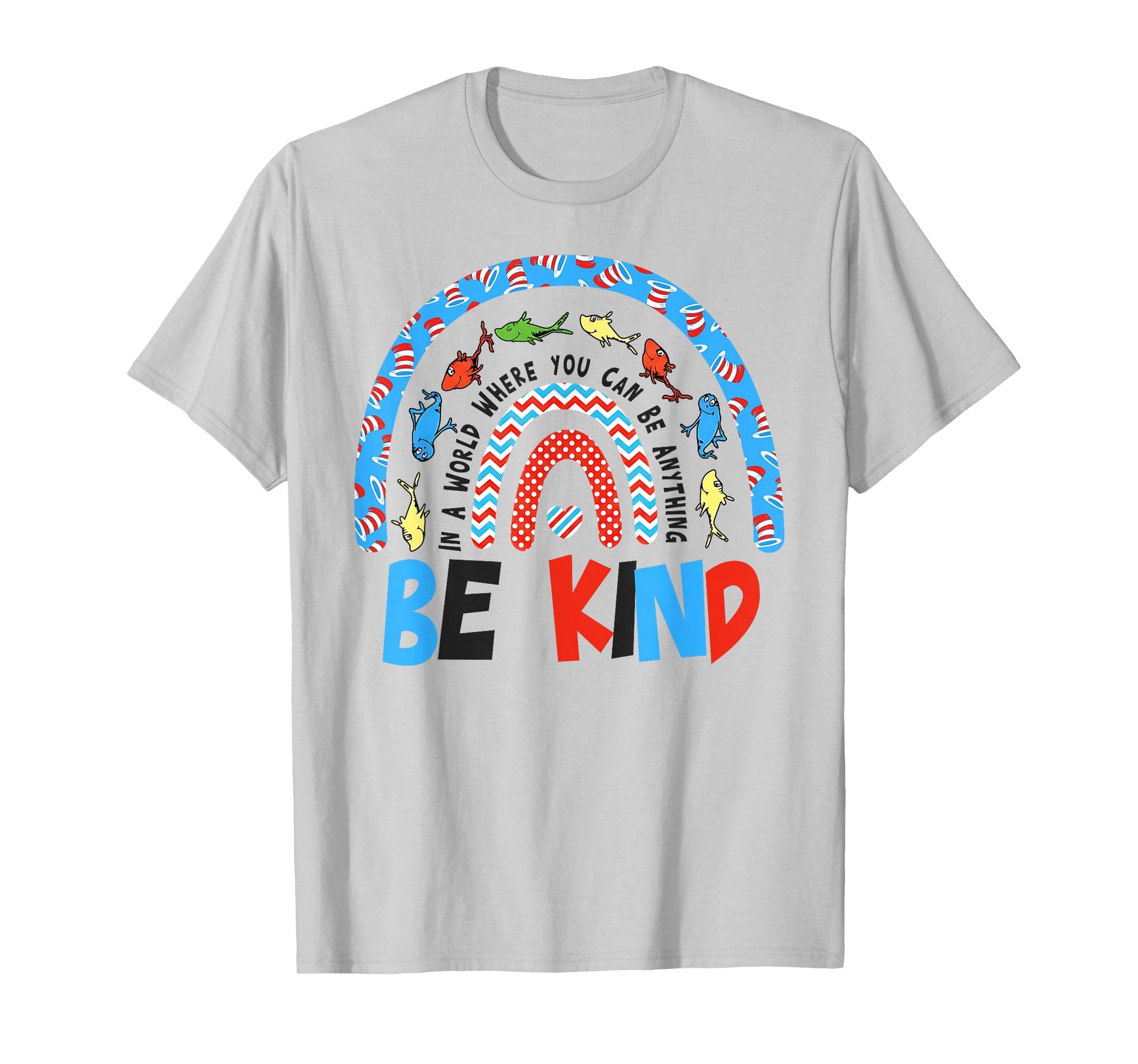 Autism Awareness Be Kind Why Fit in Doctor Teacher Cat Hat T-Shirt - T-Shirt | Ash