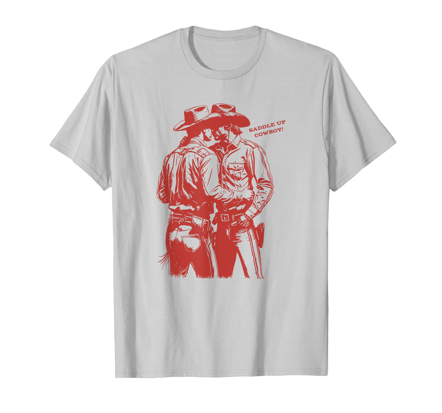 Retro Funny Saddle Up Cowboy Gay Trans Rights LGBT Pride T-Shirt