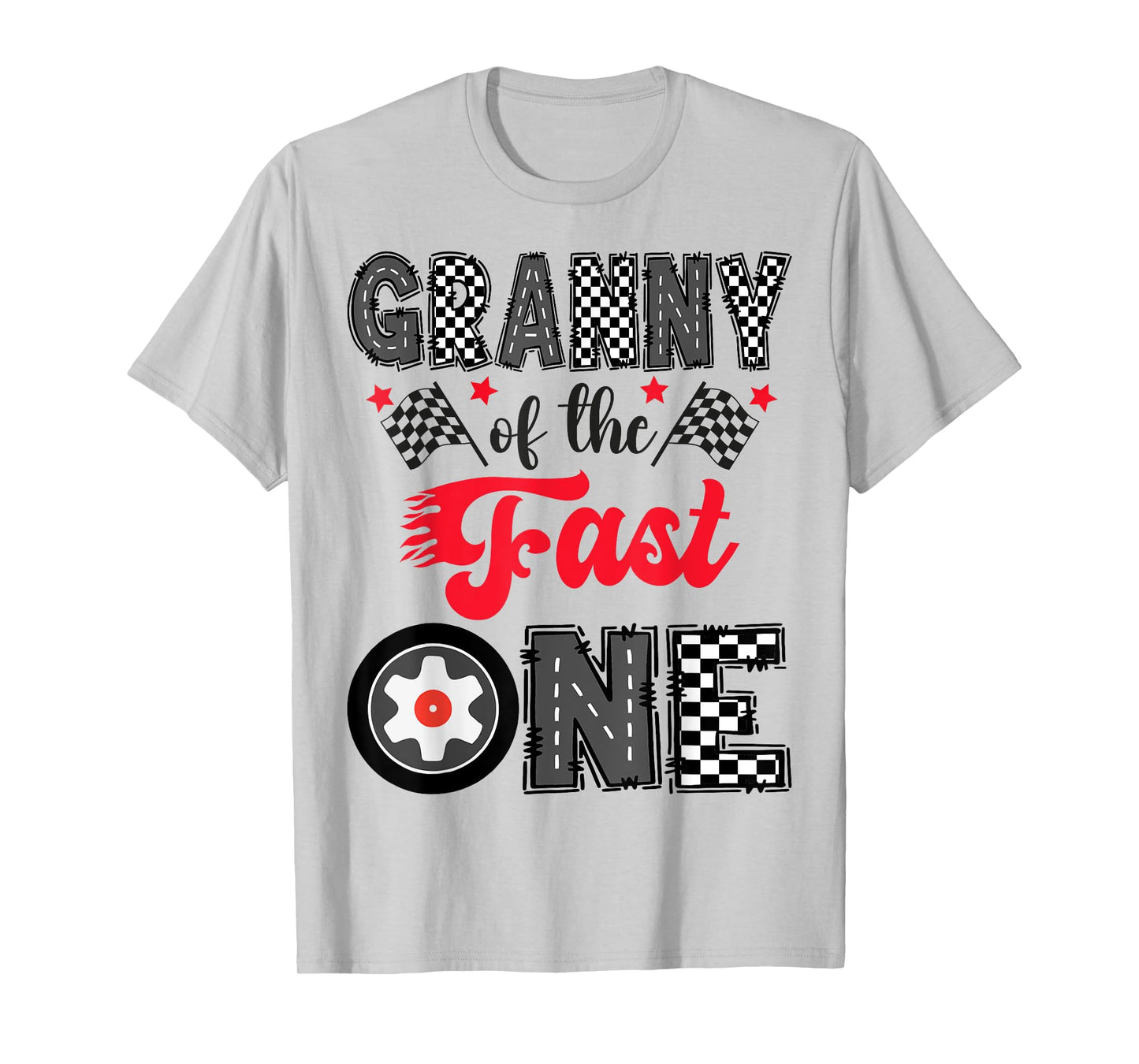Granny Of The Fast One Car Racing 1St Birthday Boy T-Shirt