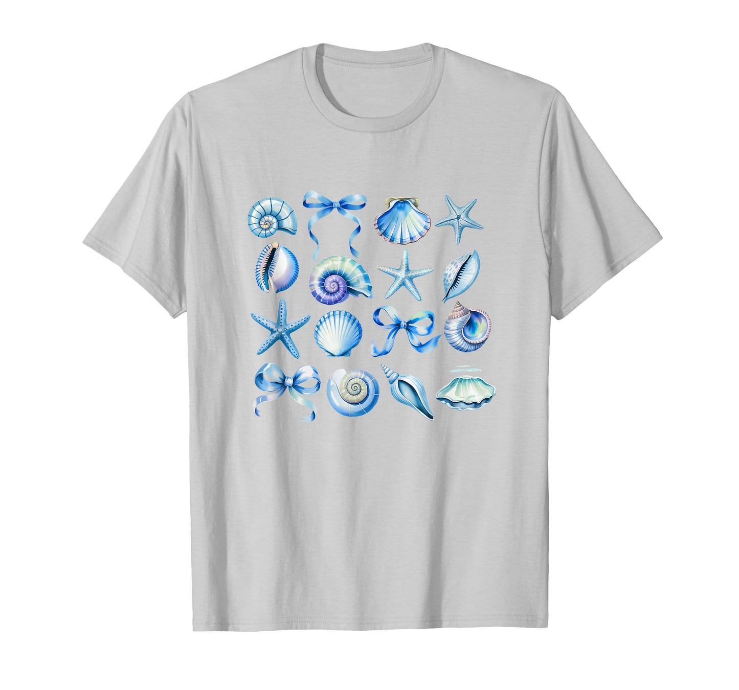 Coquette Blue Bow Ocean Beach Retro Summer Women Girls Kids T-Shirt