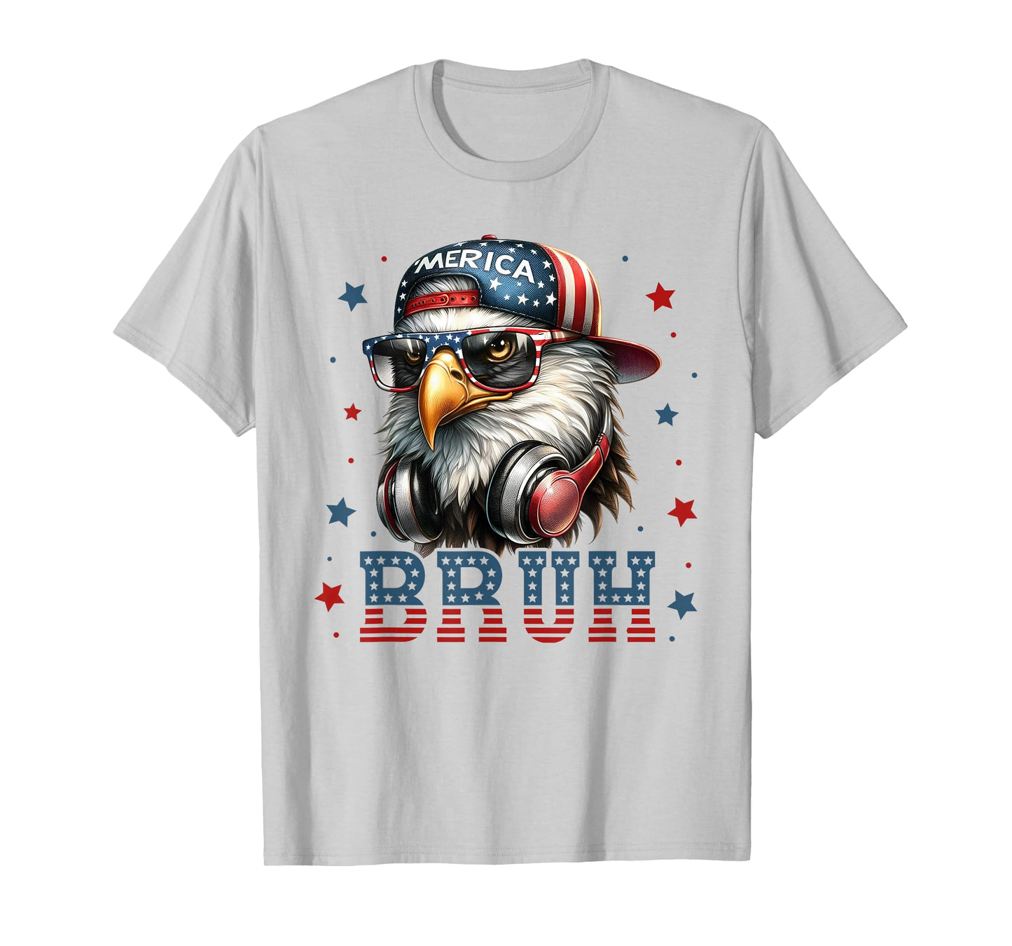 Bruh Fourth 4th Of July Eagle American Patriotic Mens Boys T-Shirt