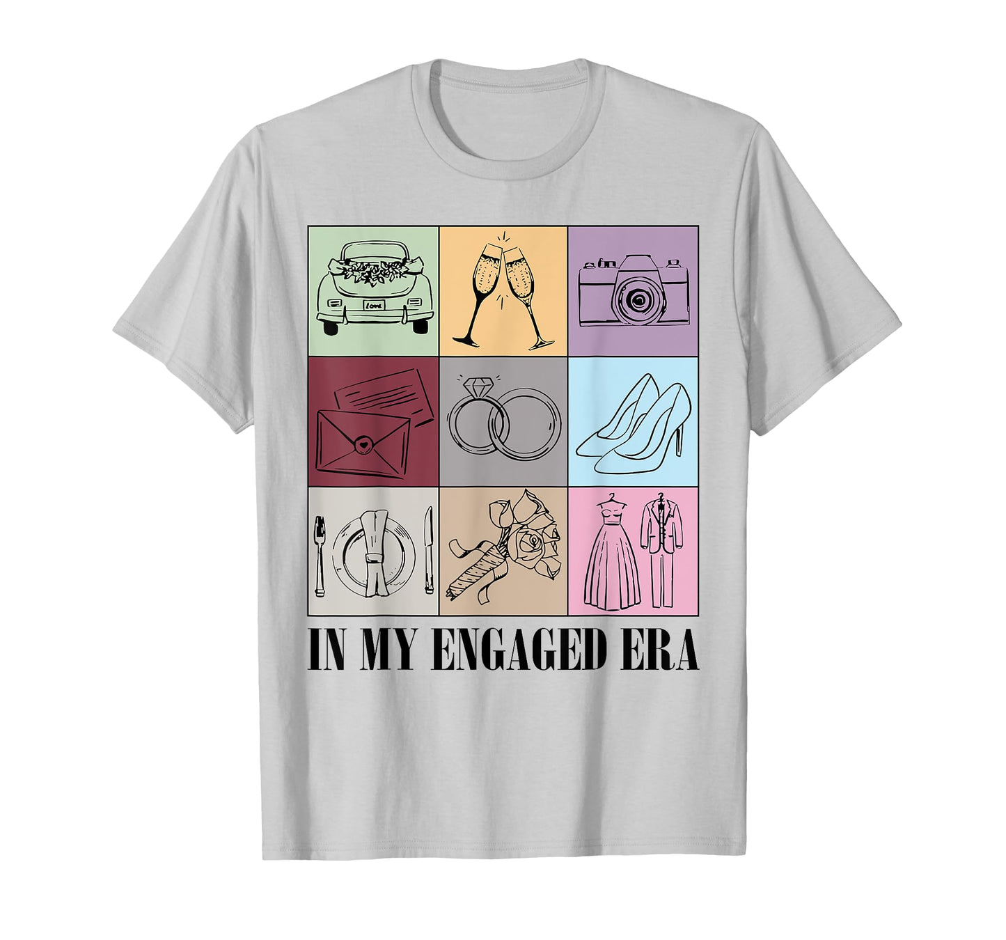 In My Engaged Era Retro Bride Wedding Engagement Party T-Shirt
