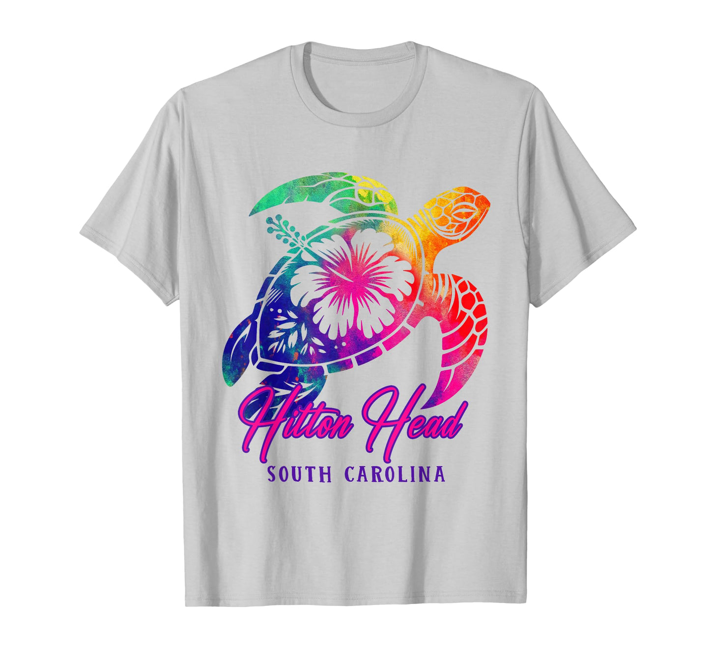 Hilton Head Tie Dye Sea Turtle Hibiscus South Carolina 2025 T-Shirt
