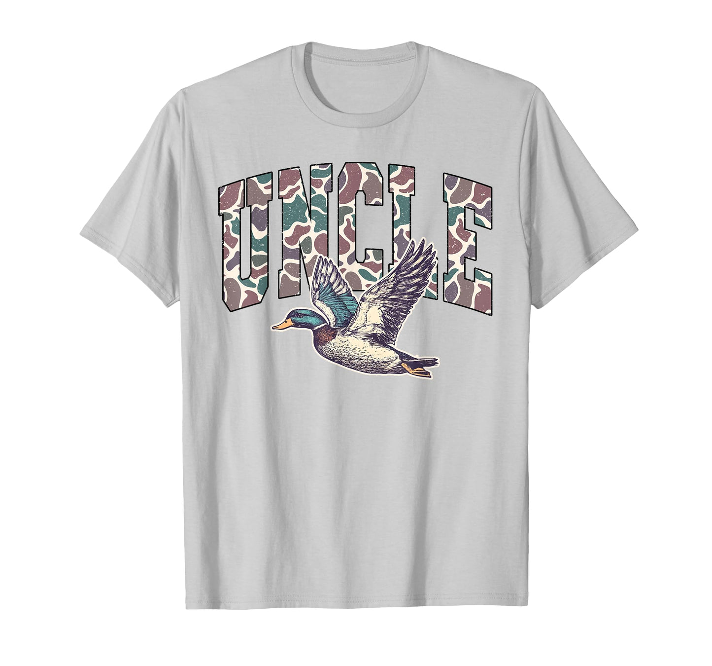 Retro Hunting Uncle Waterfowl Duck Camouflage Camo Duck Dove T-Shirt