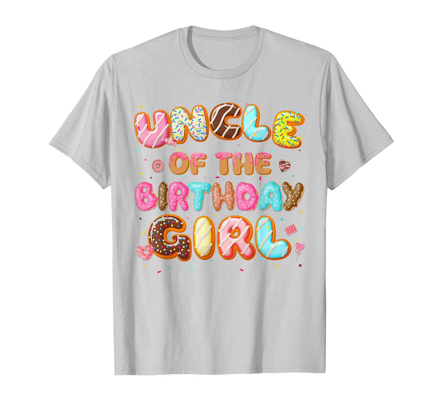 Uncle Of The Birthday Girl Donut Family Matching Party T-Shirt