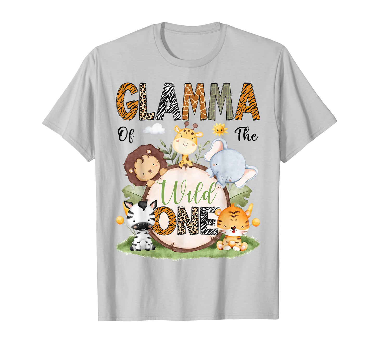 Glamma Of The Wild One 1St Birthday Boy Safari Lover T-Shirt