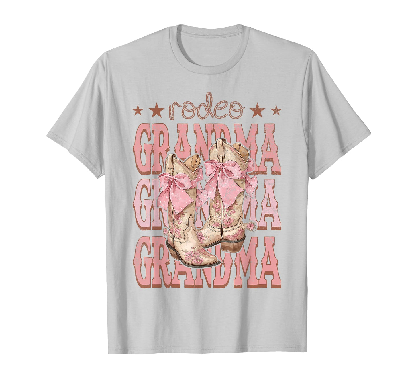 Rodeo Grandma Pink Boots Coquette Cow-Girl Birthday Party T-Shirt