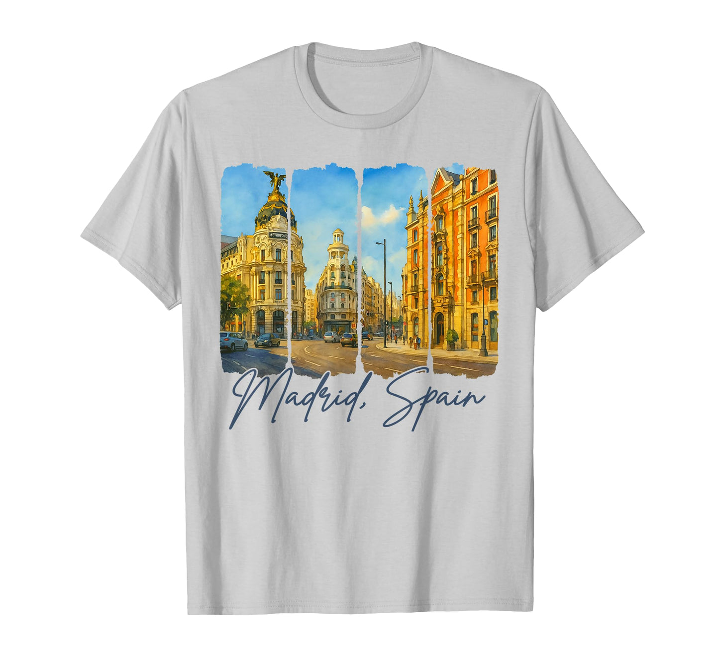 Madrid Spain Traveling Brushstroke Meet Me In Madrid Trip T-Shirt