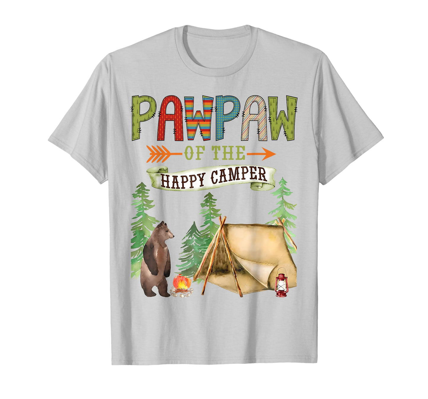 Pawpaw of The Happy Camper First Birthday Camping T-Shirt