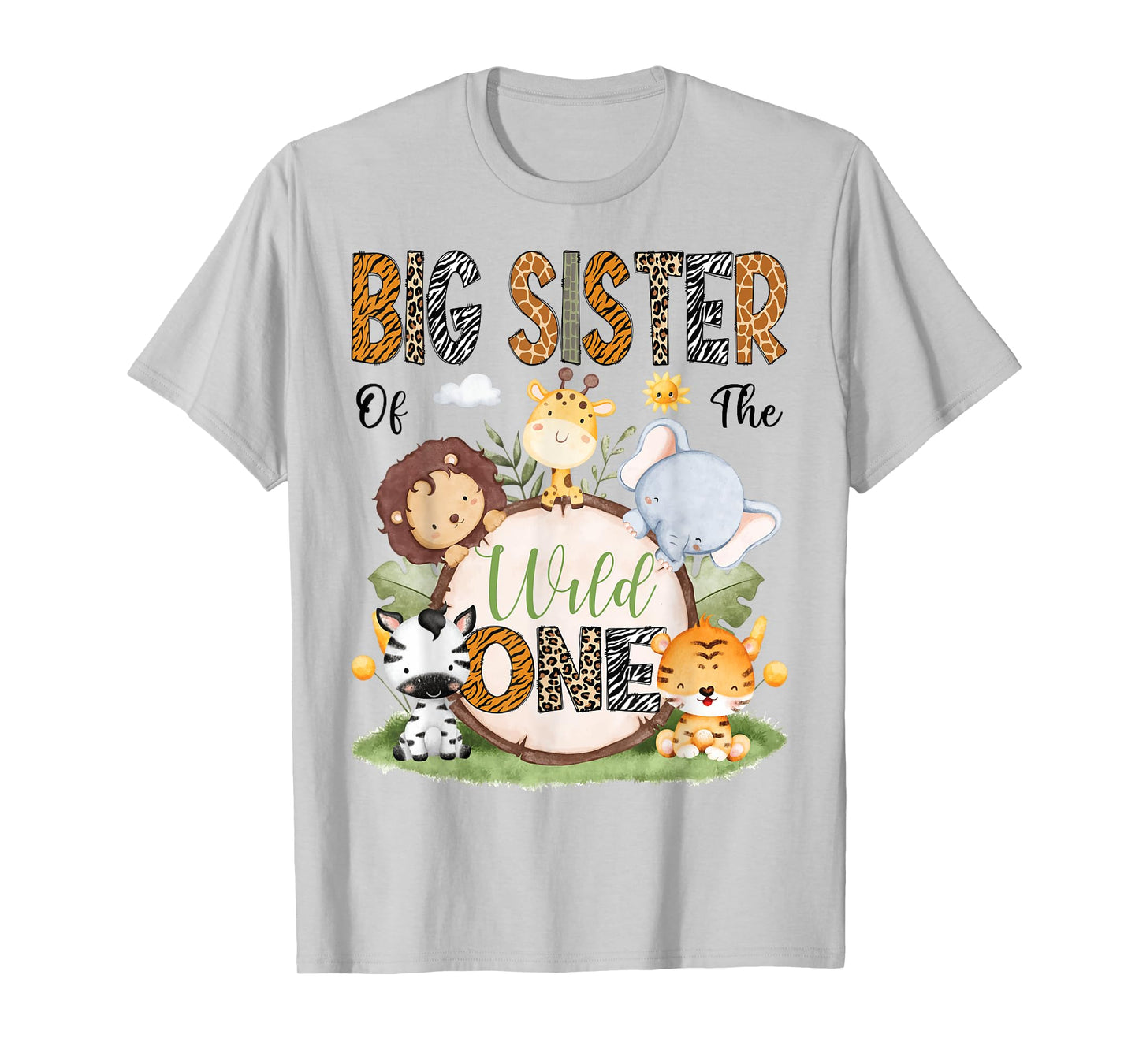 Big Sister Of The Wild One 1St Birthday Boy Safari Lover T-Shirt