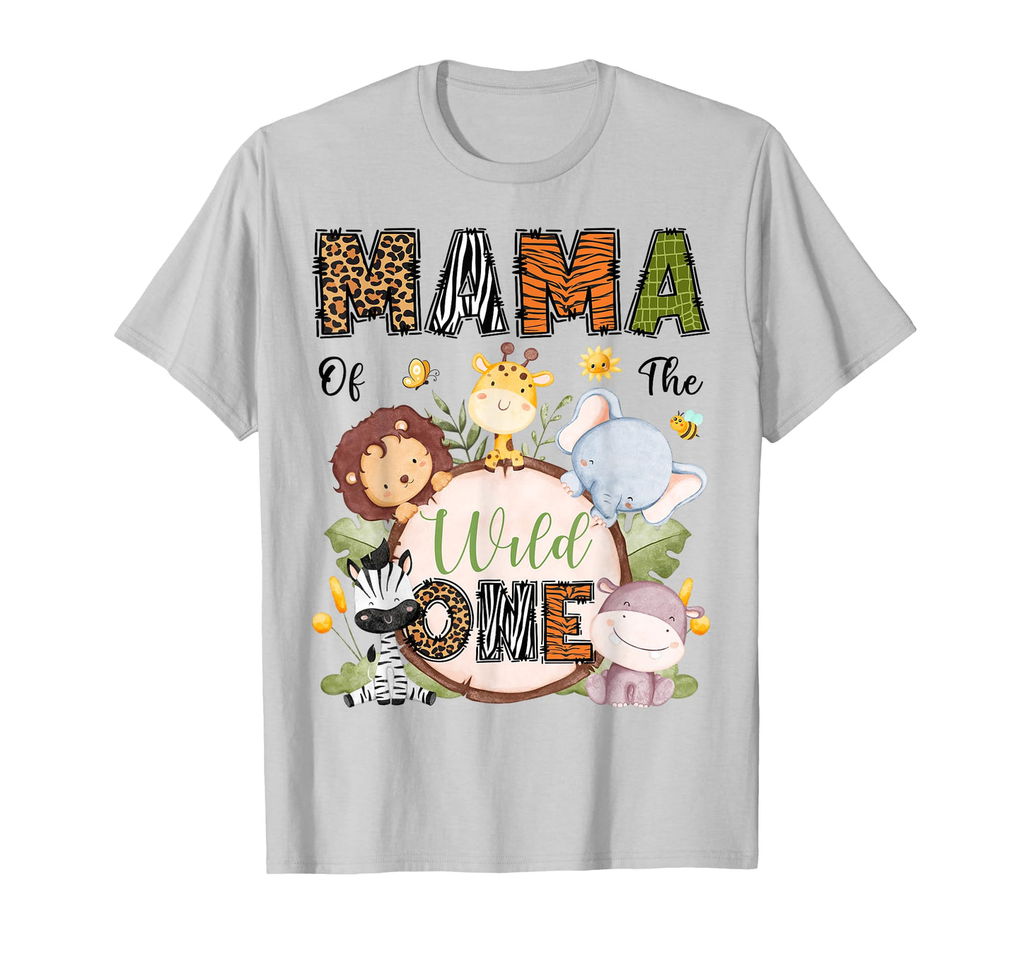 Mama Of The Wild One Safari Woodland 1St Bday Kids T-Shirt