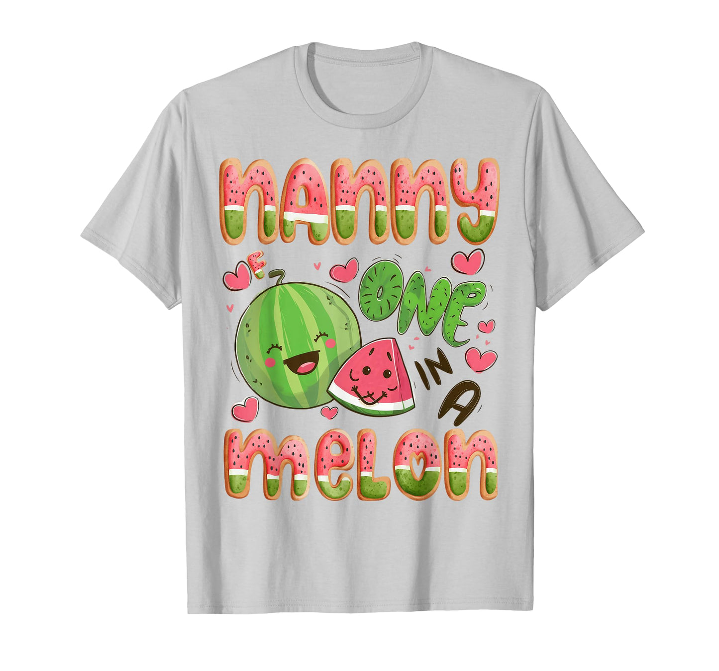 Nanny Of One In A Melon 1St Birthday Watermelon Bday Party T-Shirt