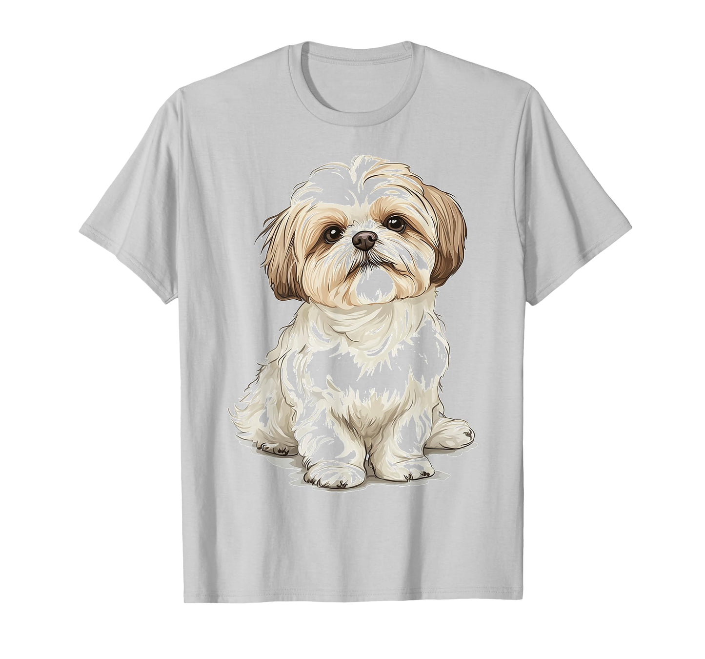 Shih Tzu Dog Motif Pet Artwork Shih Tzu Men Women Kids T-Shirt