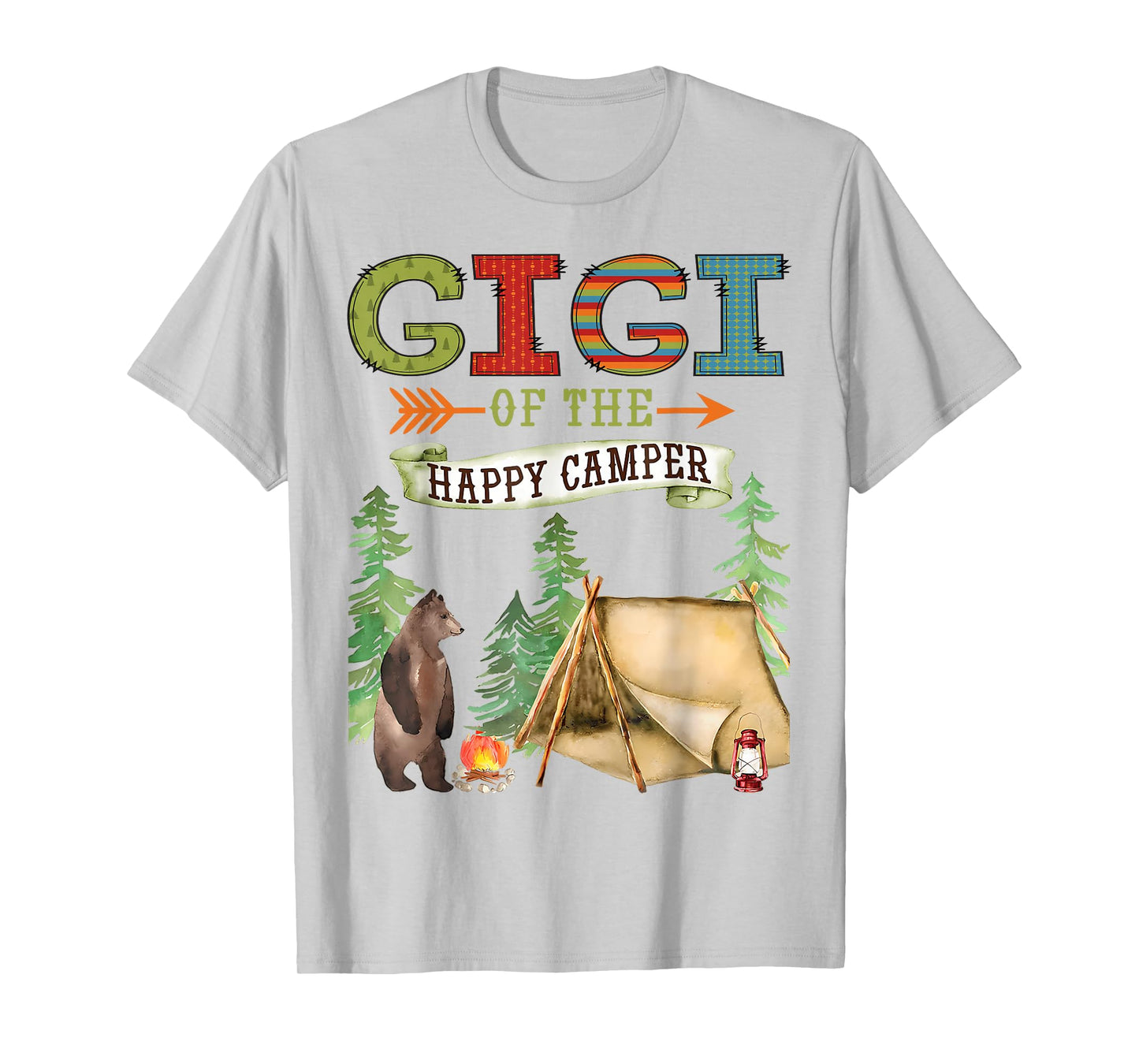 Gigi of The Happy Camper First Birthday Camping T-Shirt