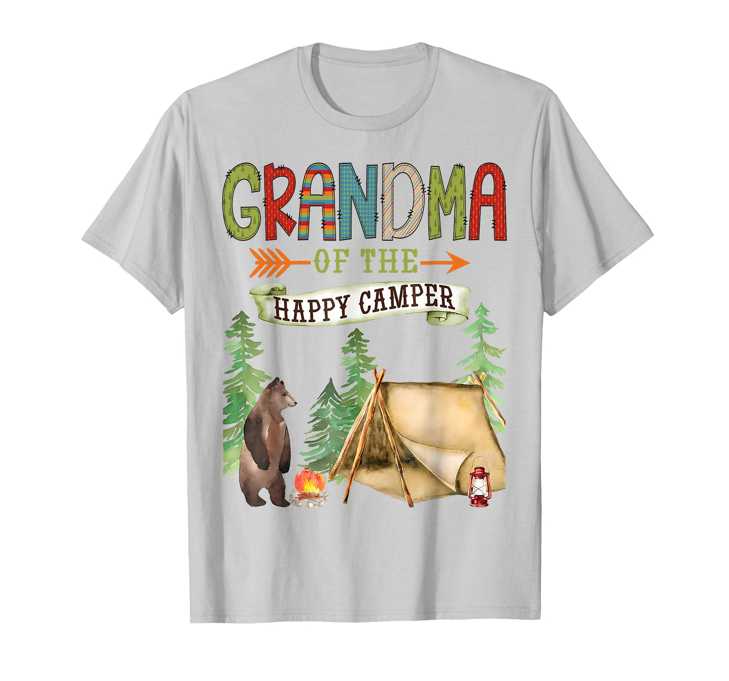 Grandma of The Happy Camper First Birthday Camping T-Shirt