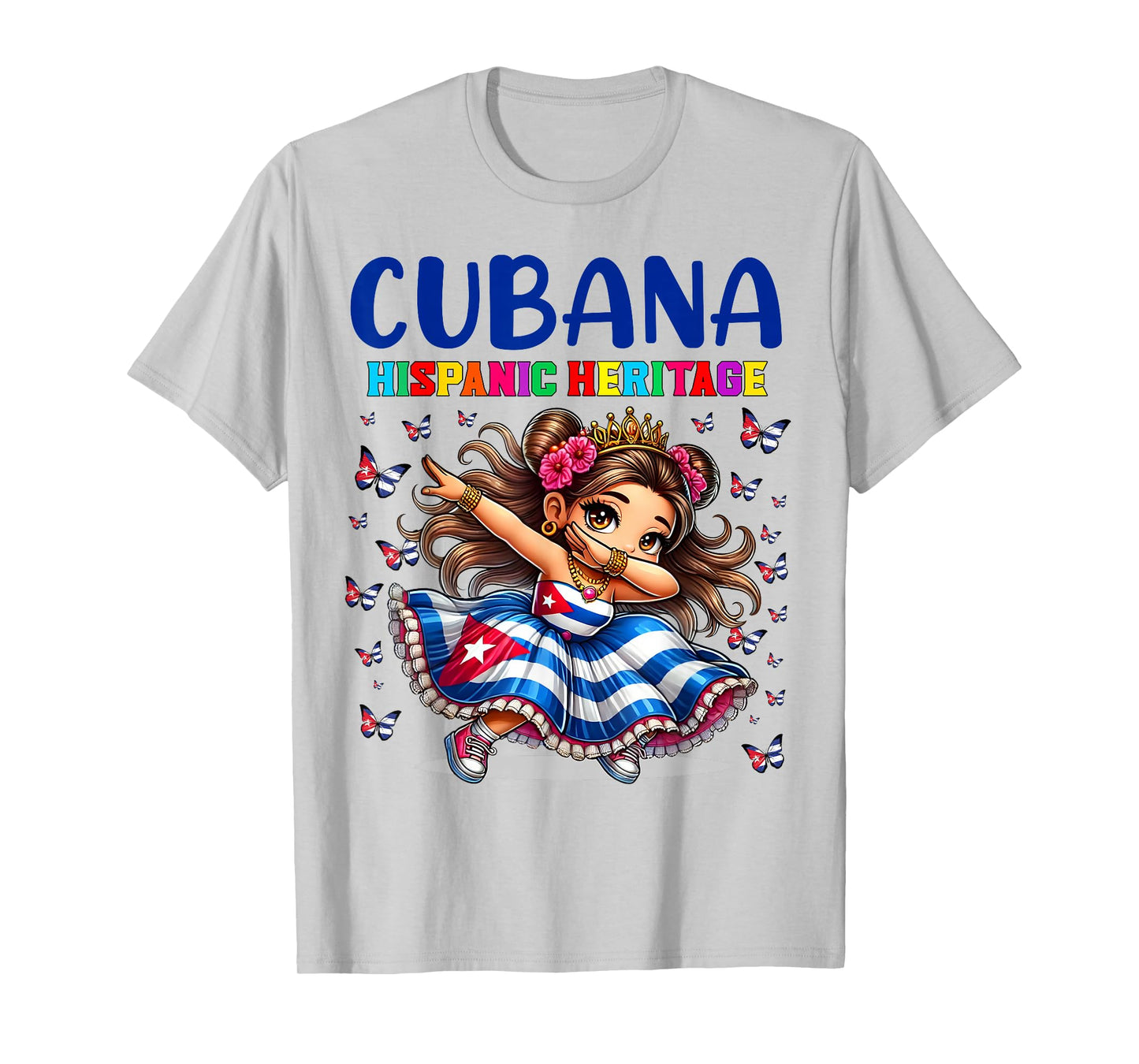 Cuba Hispanic Heritage Month Celebration girls kids T-Shirt