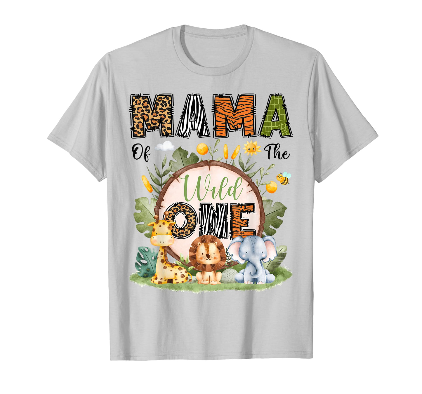 Mama Of The Wild One 1St Birthday Boy Safari Jungle T-Shirt