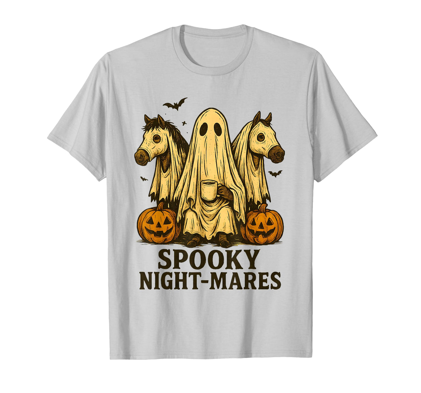 Spooky Night Mares Funny Ghost Horse Halloween T-Shirt
