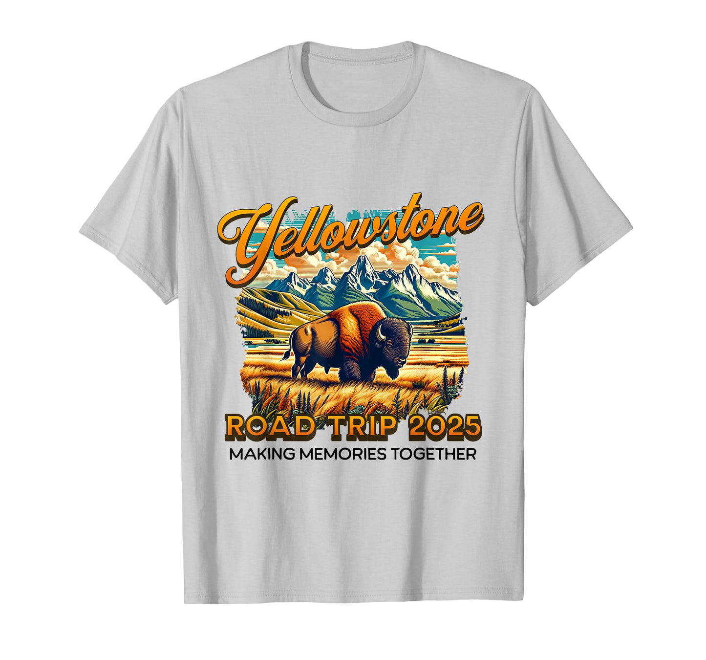 Yellowstone Road Trip 2025 National Park Family Camping T-Shirt