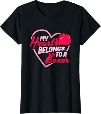 Boxing Husband My heart belongs to a boxer for a Boxing Wife T-Shirt