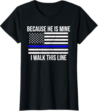 American Flag Police Officer Wife Gift Shirt Girlfriend T-Shirt