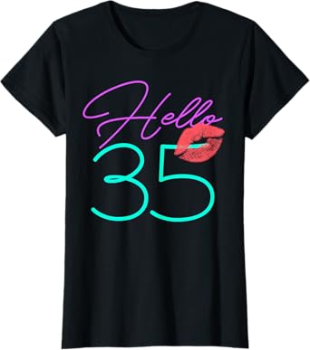 35th Birthday Funny Pink Women Gift T-Shirt
