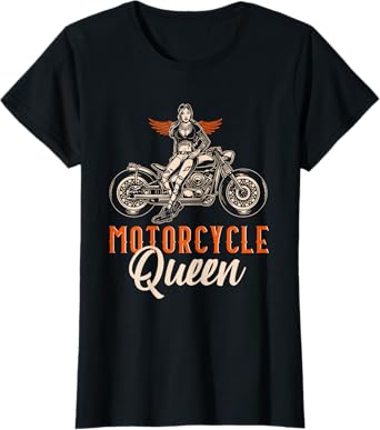 Motorcycle Queen Biker Girl Vintage Motorbike Biker Women T-Shirt